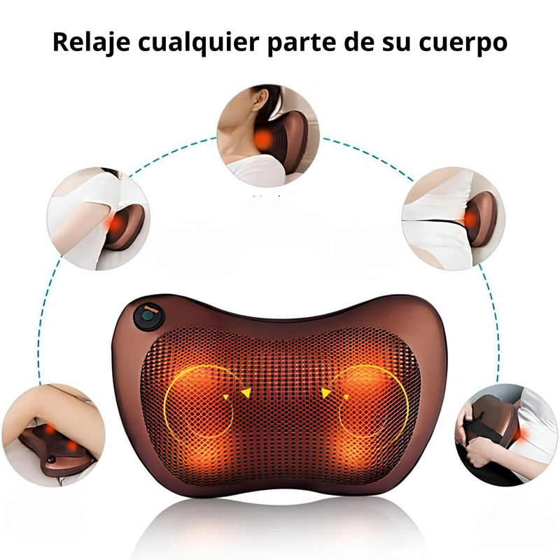 RelaxPad Masajeador de 8 Esferas Shiatsu