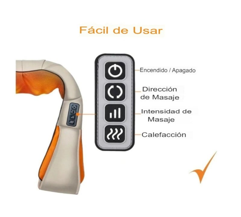 RelaxMaster Masajeador de Cuello, Cervical, Hombros y Zona Lumbar - Salud y Brillo